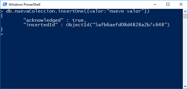 Instalador-MongoDB-15-create-collection